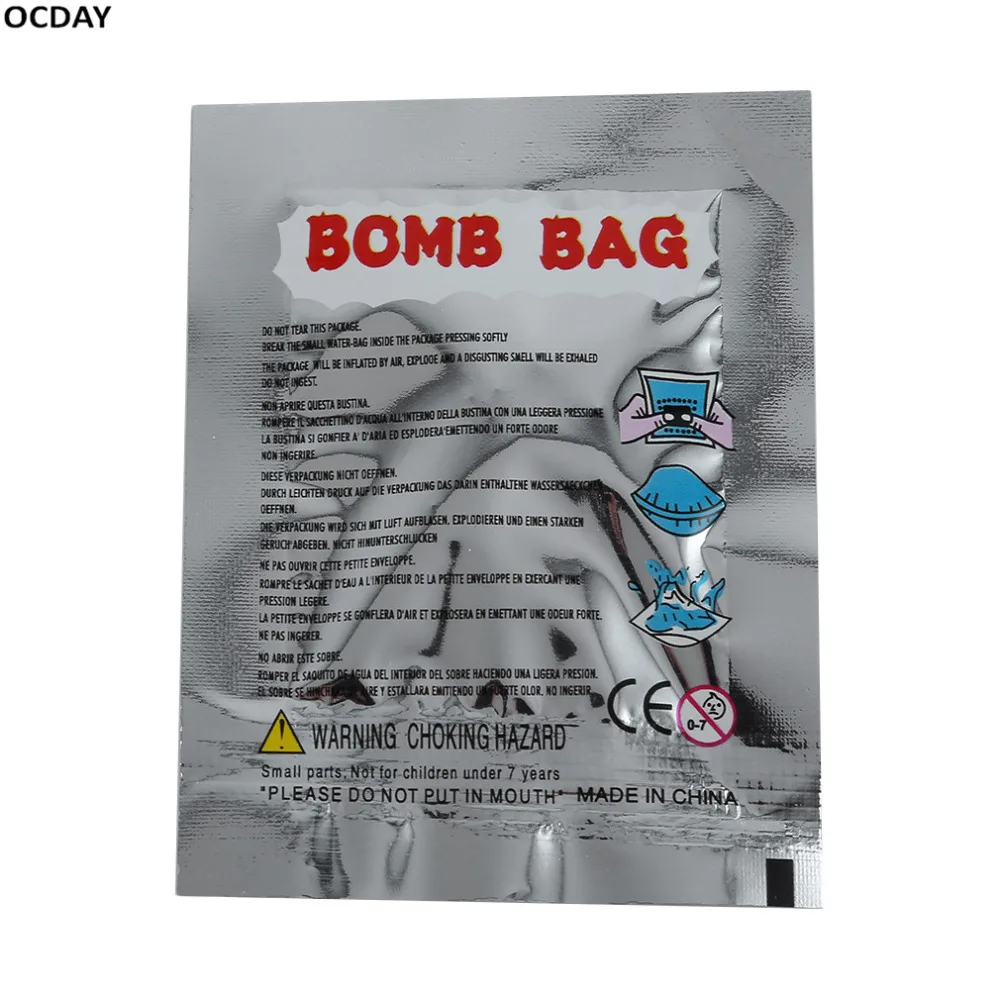 OCDAY 10 Pieces Smelly Fart Bomb Bag Fool Toy Novelty Prank Someone Stink Exploding Mini Practical Joke Funny | Игрушки и хобби