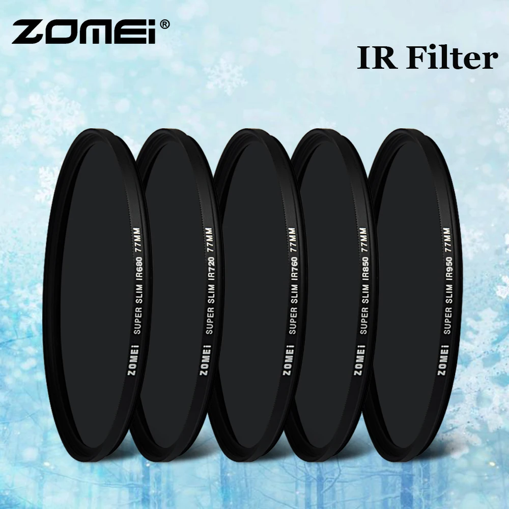 Zomei инфракрасный ИК фильтр 680nm 720nm 760nm 850nm 950nm 37 мм 49 52 58 67 72 77 82 для SLR DSLR камеры