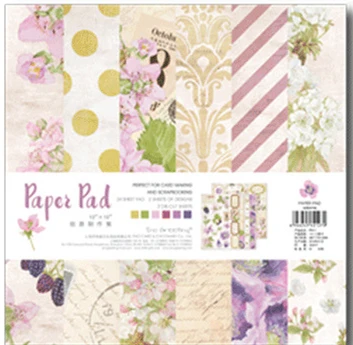 25.5*25.5cm Scrapbooking paper pack of 24 sheets handmade craft paper craft Background pad PP011