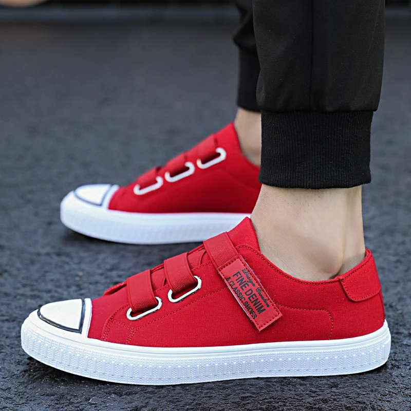 Black White Mens Canvas Footwear Loop Men Casual Shoes Solid Walking Mans Light Weight | Обувь