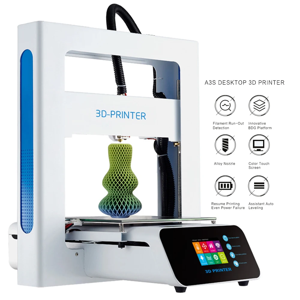 JGAURORA обновленный A3S 3d принтер Diy Kit Высокая Percision восстановление питания печать нити обнаружения сенсор питание