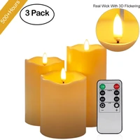 home decor 3pcsset cylindrical remote control timed flameless led candle light for party led candles valentines day party