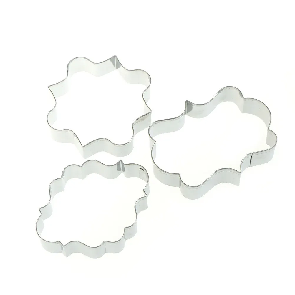 3 шт. нержавеющая сталь европейский стиль фоторамка резак для печенья форма мусс
