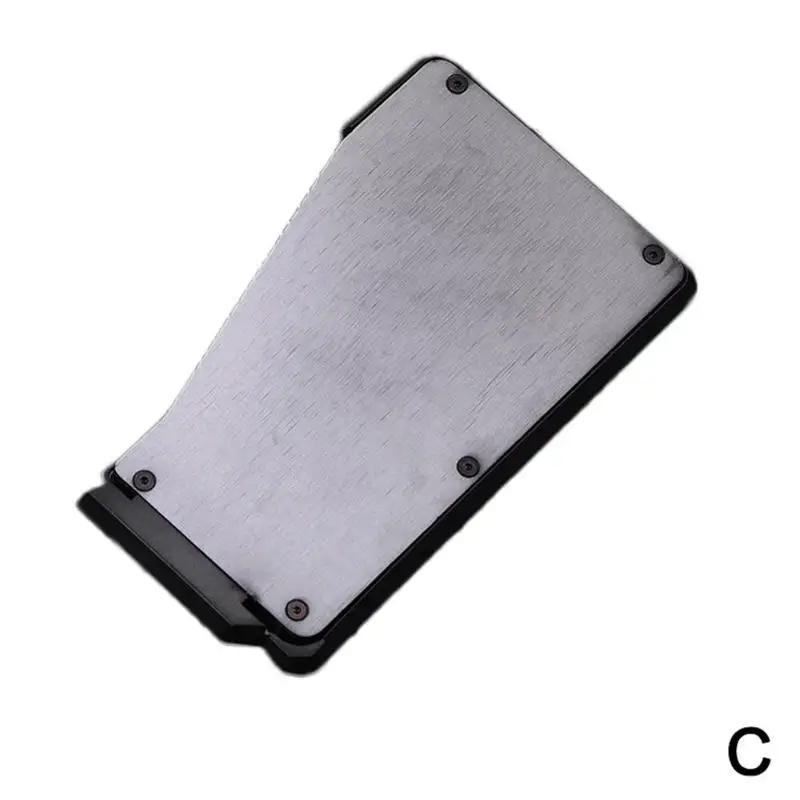 Модный тонкий кредитный держатель для карт из углеродного волокна с зажимом Rfid, не сканирующий металлический кошелек, кошелек, мужской чехол для хранения карт - Цвет: C