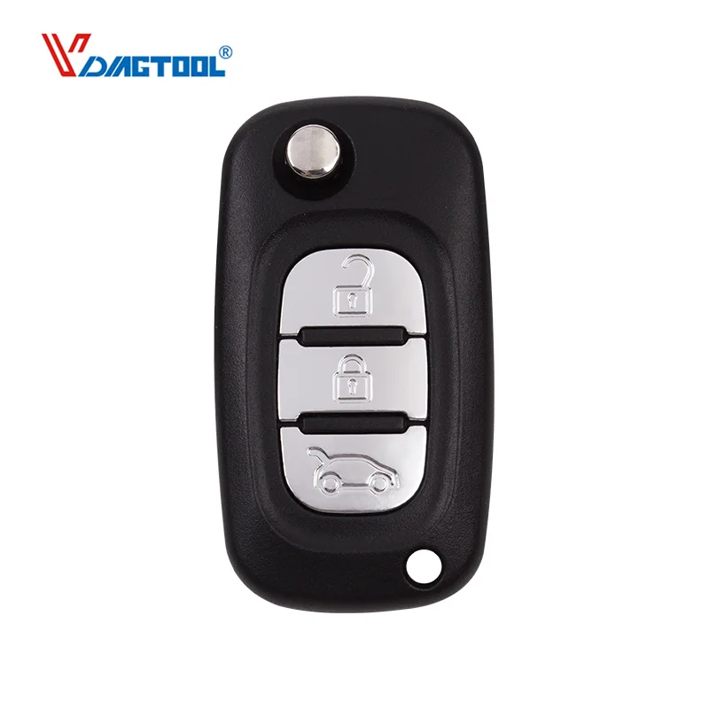 Раскладной чехол VDIAGTOOL для автомобильного ключа с 3 кнопками Renault Clio Vivaro Master Traffic
