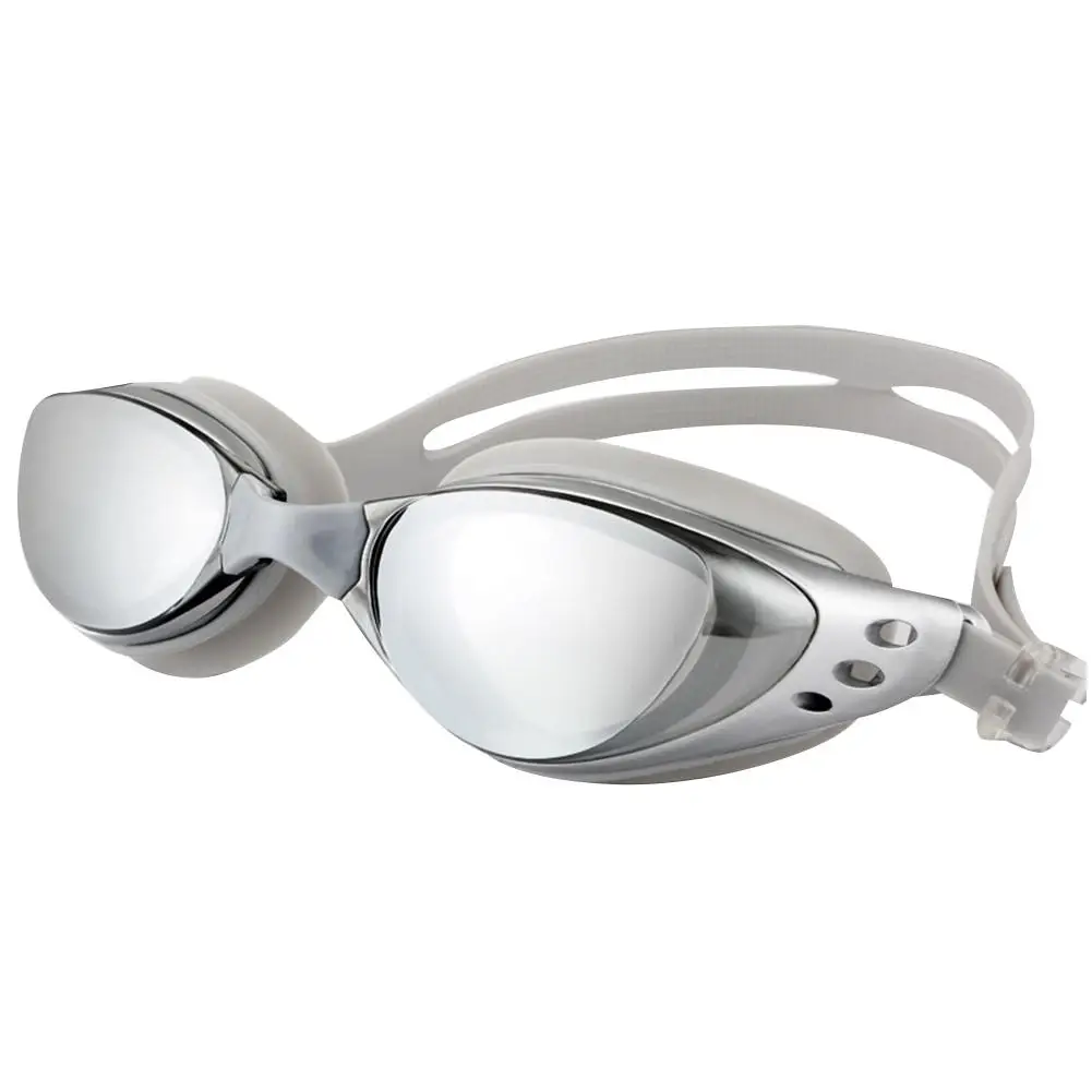 Electroplating Swimming Goggles Big Frame Waterproof Anti Fog Colorful Glasses Black Sliver And Blue Color High Quality | Спорт и