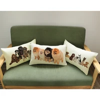 cute animals pet dog long waist pillow cases york shire terrier siberian husky pomeranian chihuahua pug rectangle cushion cover