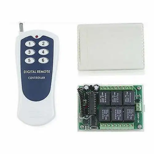 DC 12V 6 Channel Wireless RF Remote Control Radio Controller / Home Switch System Receiver &amp Transmitter | Электронные