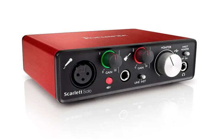 Focusrite Scarlett Solo USB аудио Интерфейс звуковая карта 2nd Generation 2 В/2 out для