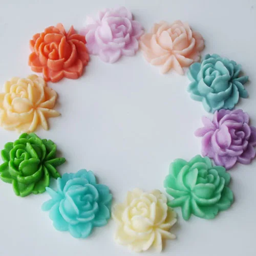 Кабошон из смолы в виде Розы 17*18 мм разные цвета | Украшения и аксессуары