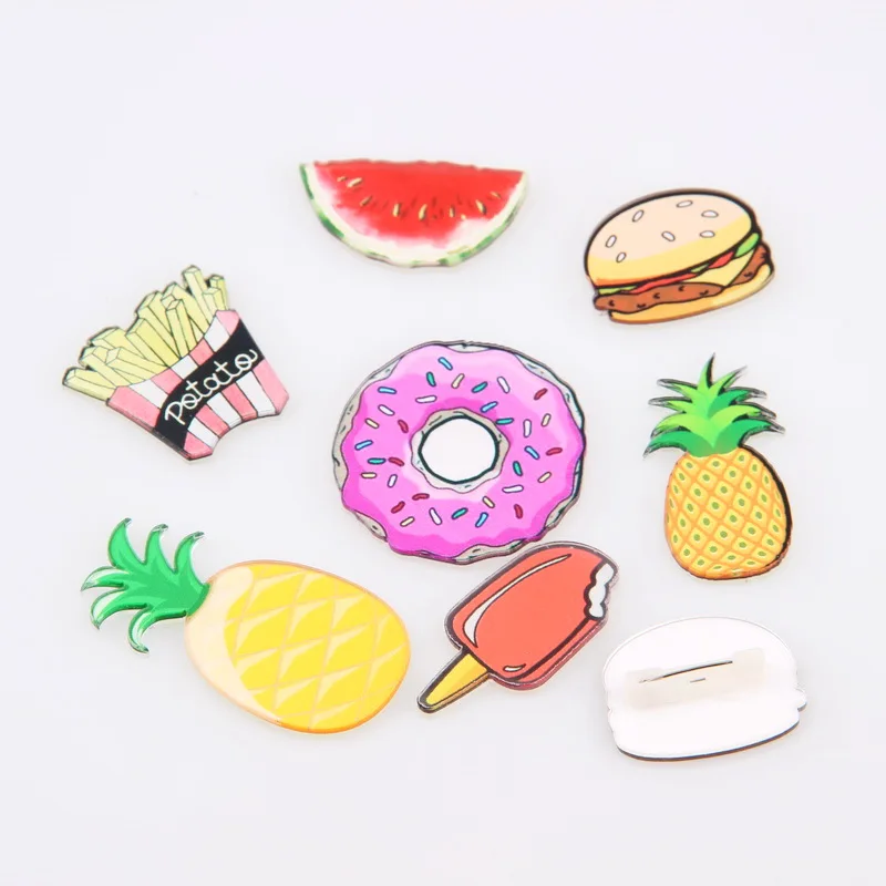 Изумительное высокое качество фрукты Милая брошка мультфильм значок булавки
