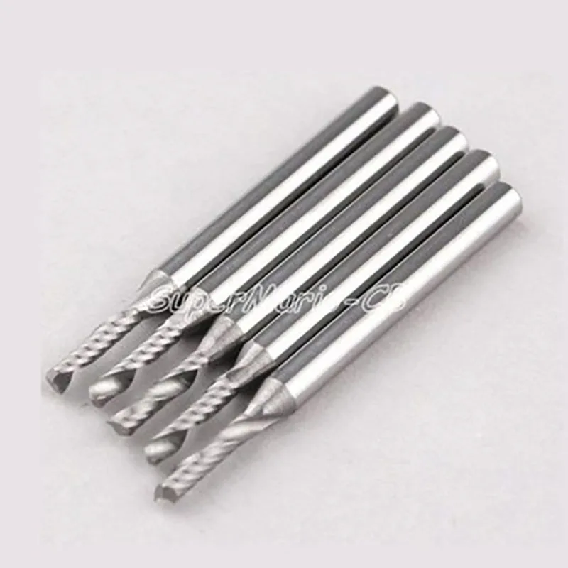 Концевая фреза с твердосплавным хвостовиком 10 шт. одна Спиральные Фрезы ЧПУ