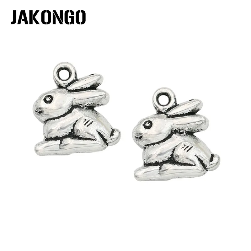 Подвеска кролик с посеребрением под старину 14 х13 мм|charm pendant|rabbit charmsilver charm pendant |