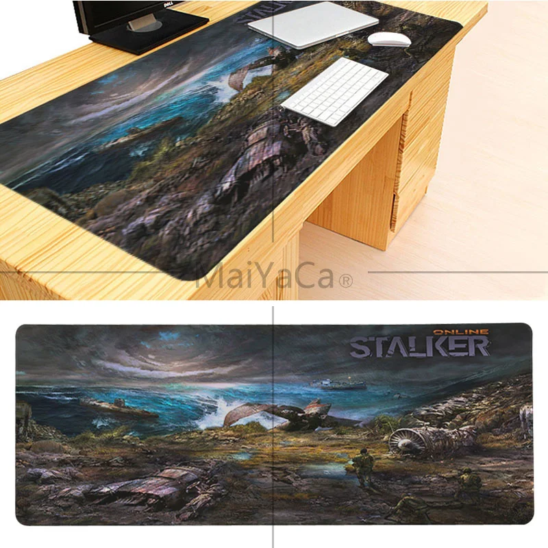 MaiYaCa нескользящий PC Stalker Gamer красивый коврик для мышки в стиле аниме большой игровой коврик для мыши Lockedge коврик для мыши Клавиатура - Цвет: LockEdge 30x60cm