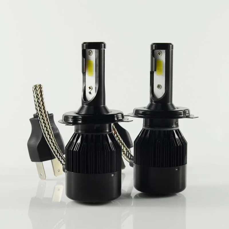 1 комплект H4 HB2 9003 60W 6400LM C6S светодиодные фары COB чипы все в одном дизайн турбо