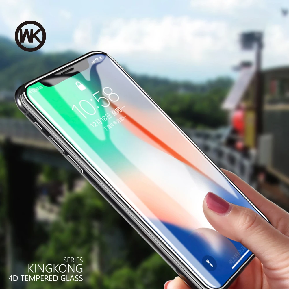 WK закаленное стекло для iPhone XS Max защита экрана полное Защитное XR 6 6S 7 8 Plus X |