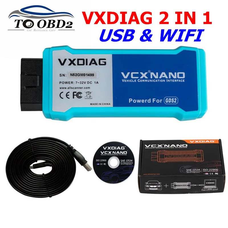 Профессиональная версия VXDIAG USB и WIFI, несколько версий GDS2 и TIS2WEB, лучше, чем MDI VXDIAG NANO VCX для GM/OPEL, инструмент для автоматической диагностики