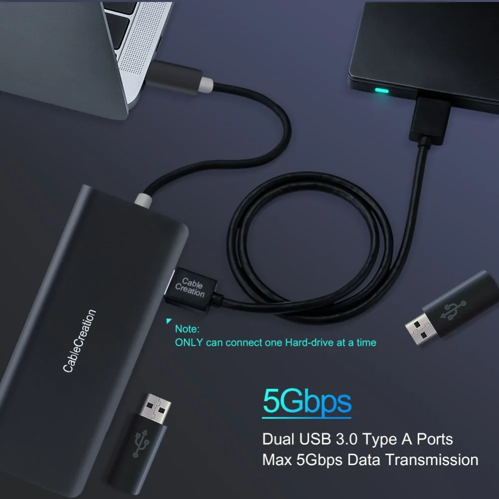 USB-хаб мультипортовый адаптер типа C 4K Стандартный USB 3 0 HDMI Ethernet SD-карта и Женский
