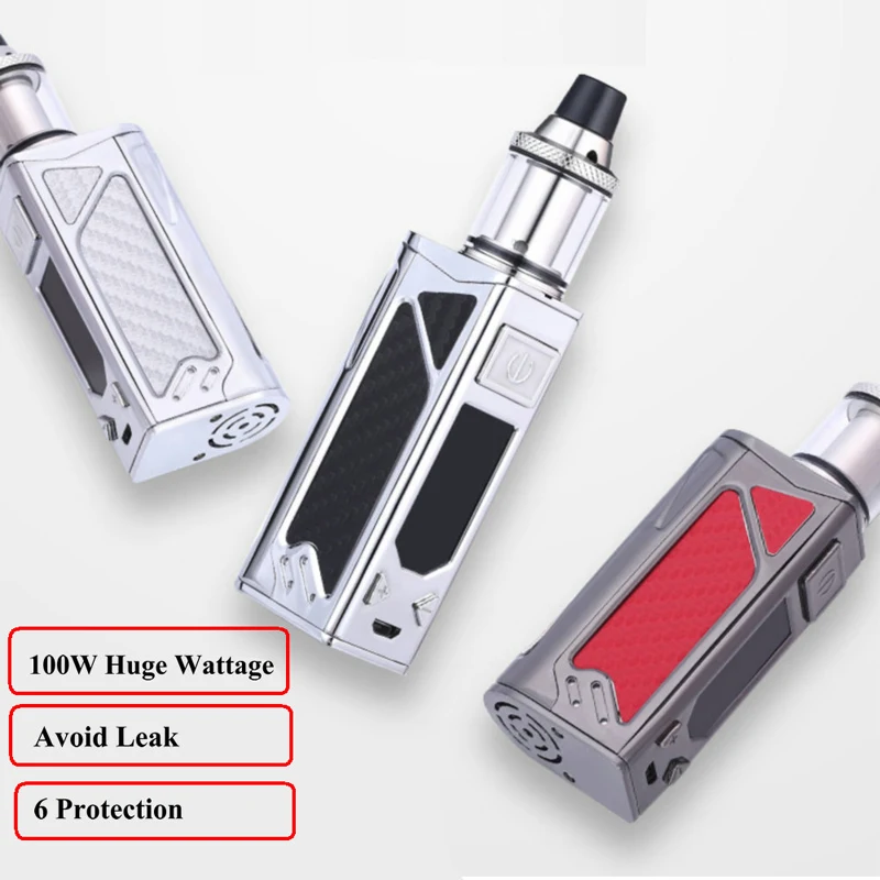 ECT 100W box mod electronic cigarette kit evaporator smoke vape pen 2200mah Battery Huge vaporizer e-cigarettes hookah | Электроника
