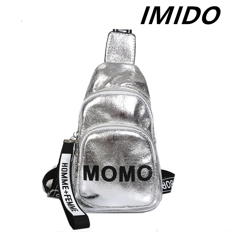 IMIDO 2019 Летний Новый Стиль Корейская версия Лазерная надпись плечо диагональная