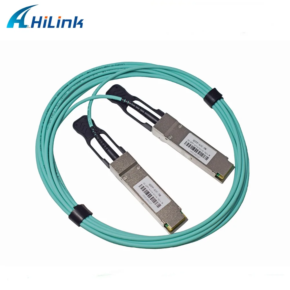 Бесплатная доставка: HiLinkTech 40G QSFP AOC активный оптический кабель OM3 5 м 1 3 7
