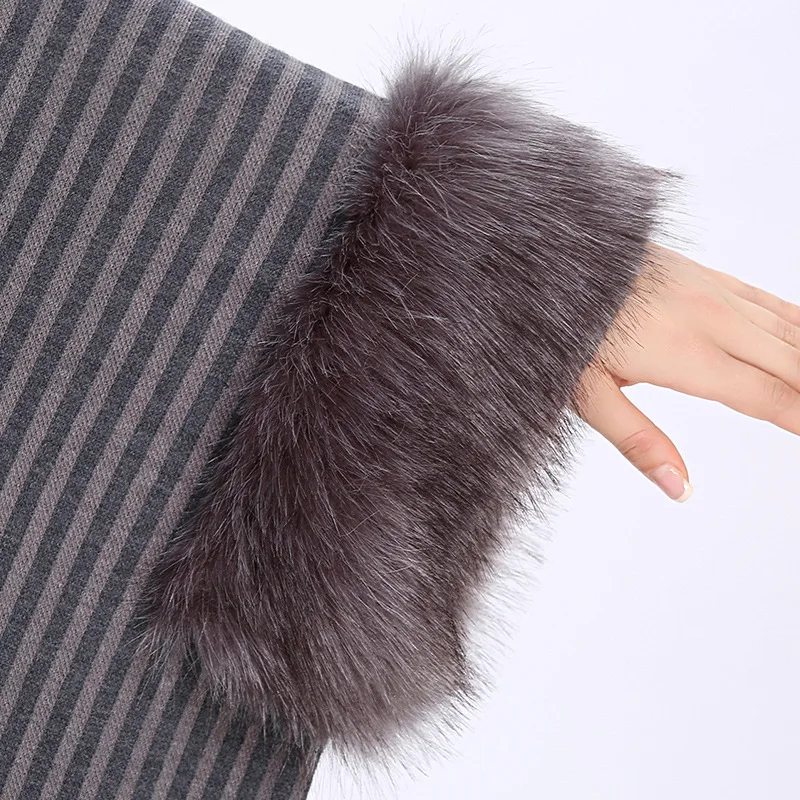 RUNMEIFA искусственный Лисий мех женский осенний и зимний модный стиль Свободный