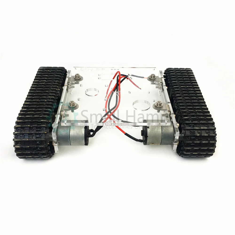 Акриловый автоматический танк на шасси DC9-12V гусеничный Автомобиль DIY arduino kit