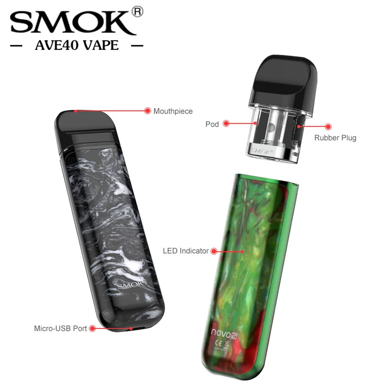 Электронных сигарет Smok Pod Vape Ново 2 Комплект 800 мАч и мл танк электронная сигарета
