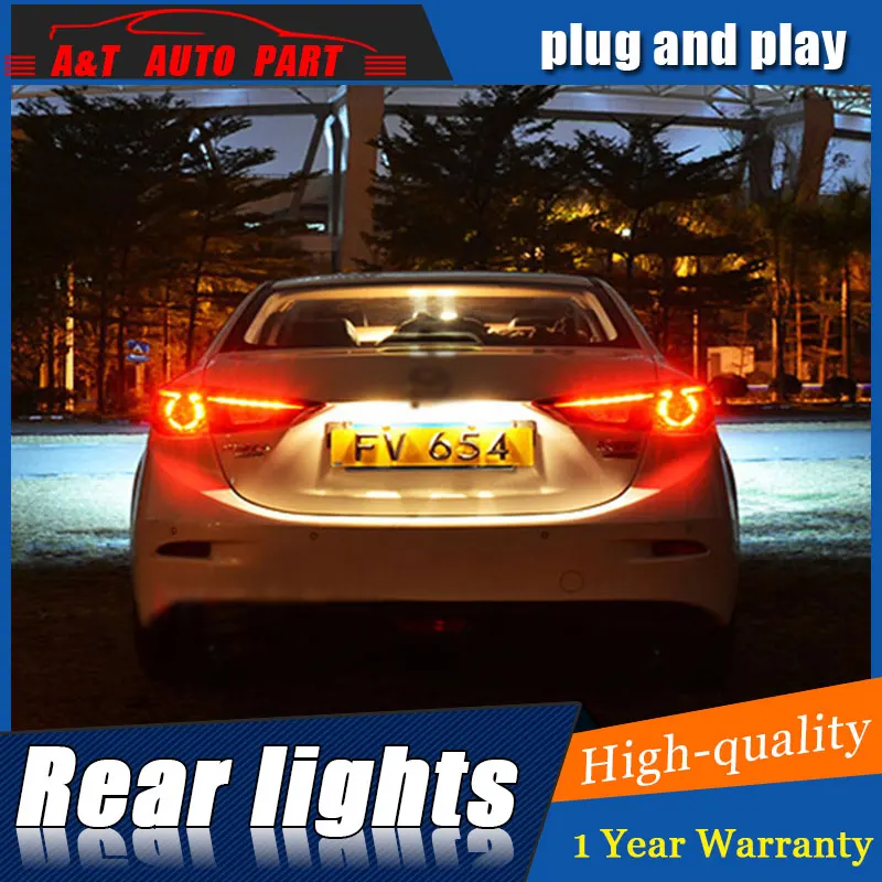Автомобильный Стайлинг для Mazda 3 задних сигнальных огней 2014-2018 axela светодиодный