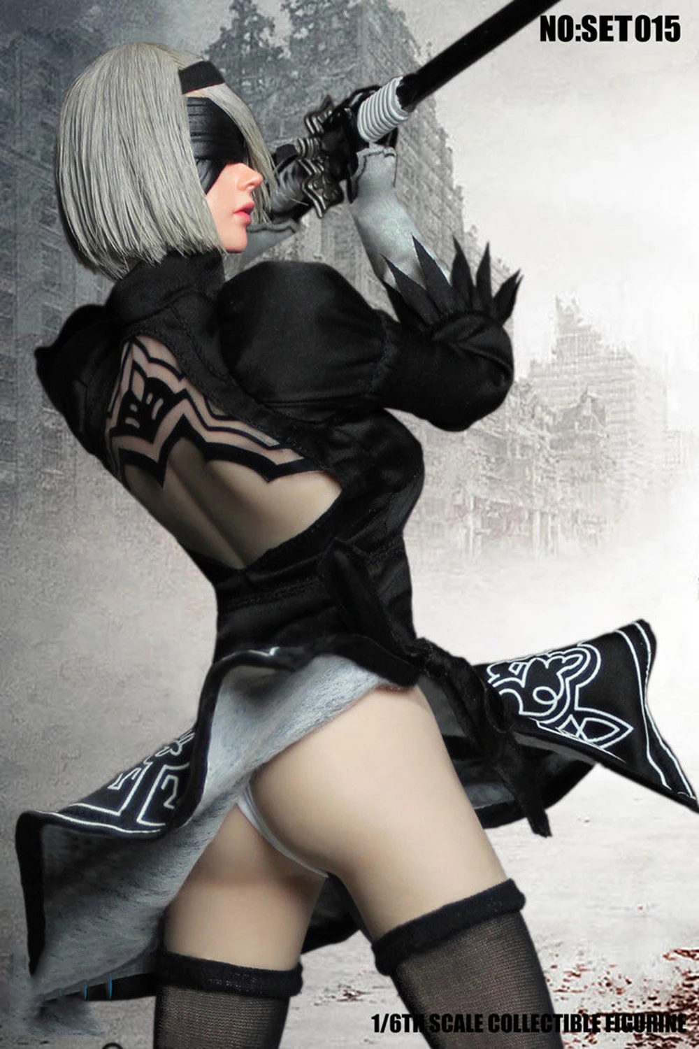 Йорга № 2 Тип в игра фигурка 2B 1/6 Косплей Набор 015 NieR 2B Йорга комплекты одежды 2 девушки фигурка с маской игрушка Коллекционная без тела