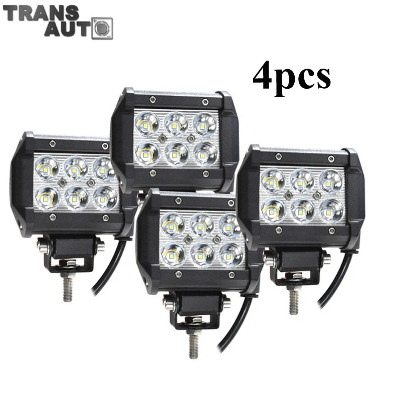 Барра De LED 4 шт. дюйма 18 Вт огни автомобиля бездорожье ATV внедорожник Грузовик