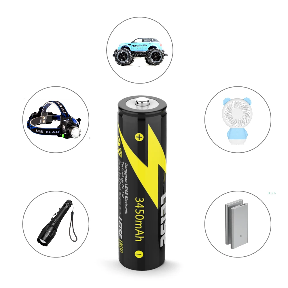 Leise 20 шт 3450mah 18650 аккумулятор аккумуляторная батарея Li ion 3 7 v для фонарей фары