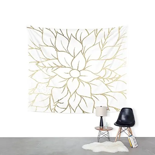 Шикарный элегантный настенный гобелен из золотой искусственной фольги с