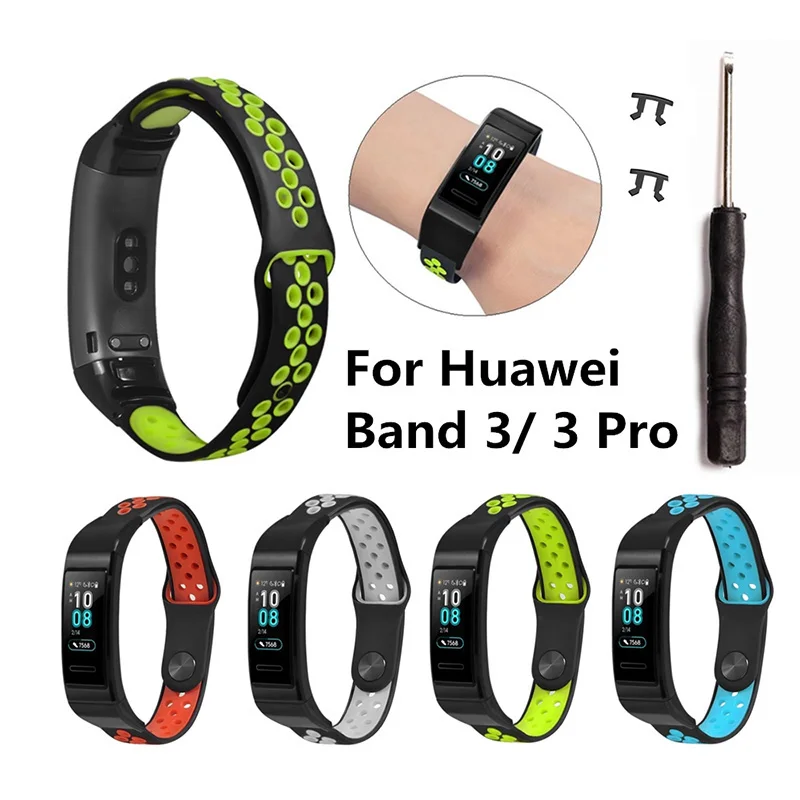 Силиконовый ремешок для часов Centechia HUAWEI Band 3/3 Pro HSJ-19 | Электроника
