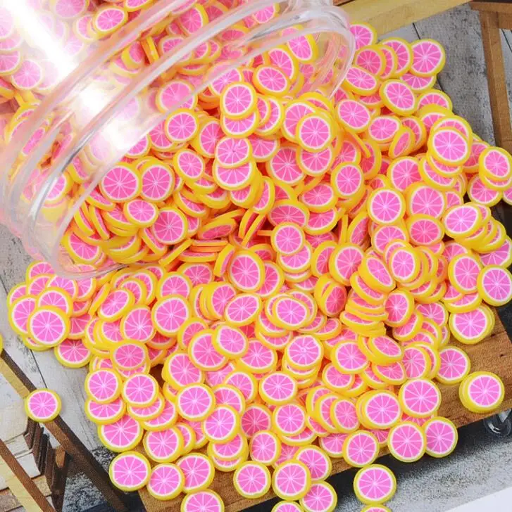 Фруктовые ломтики 3D полимерной глины Необычные ногти в стиле деко Полимерная