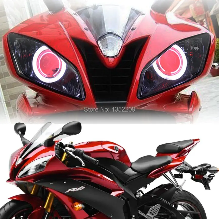 Новый Angel Halos Demon Eyes 35 Вт HID проектор фара в сборе подходит для Yamaha YZF R6 2008 2014|yzf|yzf r6yzf