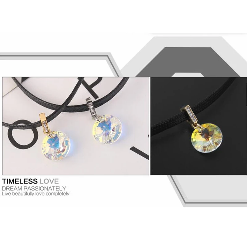 Labekaka колье с кожаной веревкой, украшенное кристаллами Swarovski, уникальные вечерние ювелирные изделия с цепочкой для коктейлей