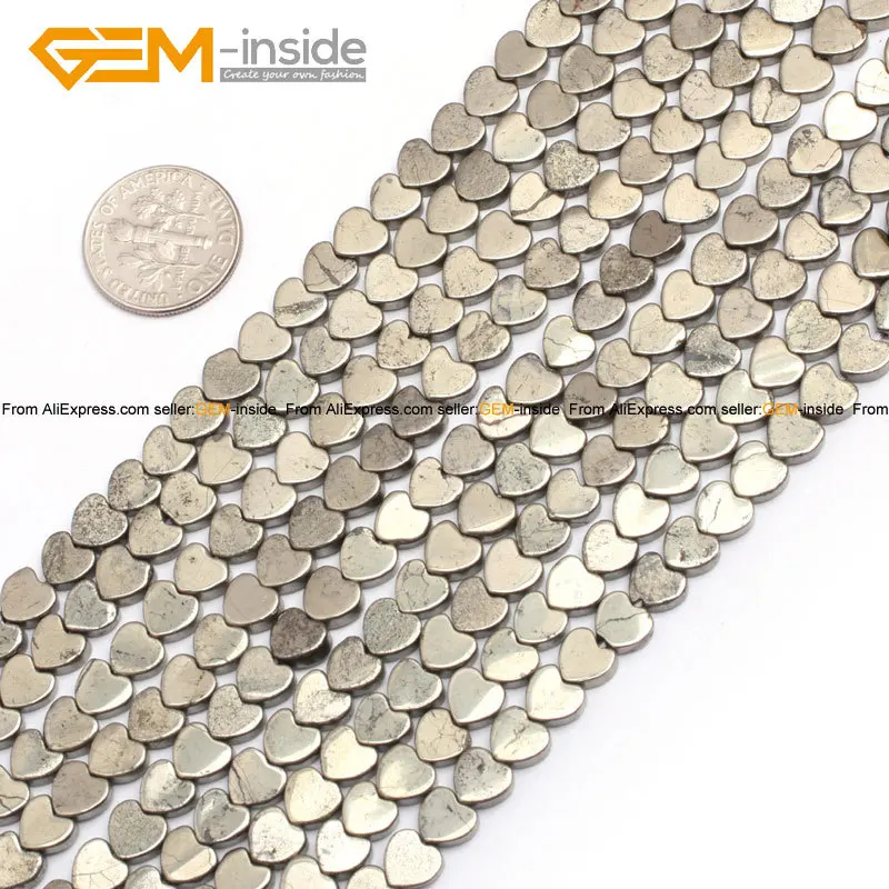 Натуральный серый пиритовый Бисер для изготовления ювелирных изделий 6-10 мм 15