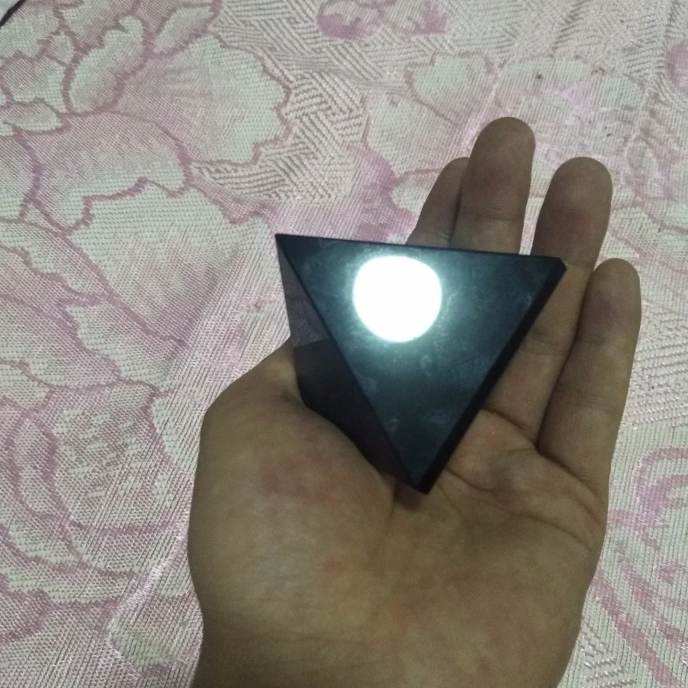 

70mm natural obsidian quartz crystal pyramid black pyramid feng shui decoration gift