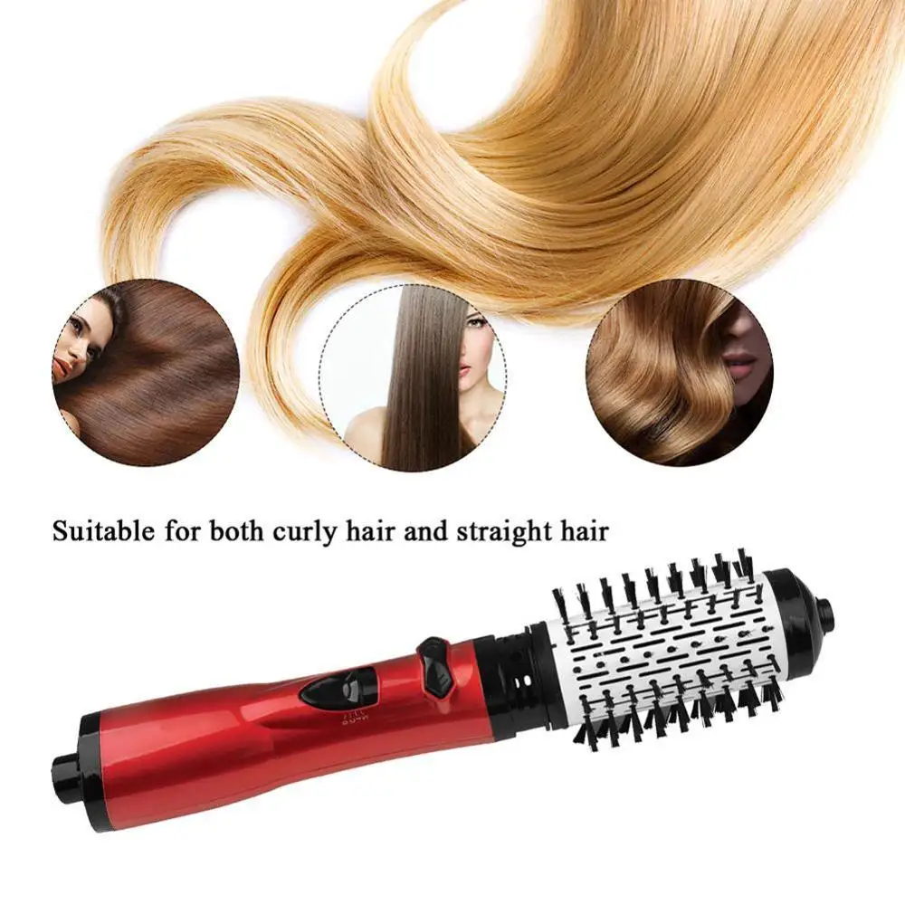 

2 In 1 Hot Air Dryer Comb Kits Electric Rotate Hair Blower Volumizing Fan With Brush Negative Ion For Hair Curling Straightening