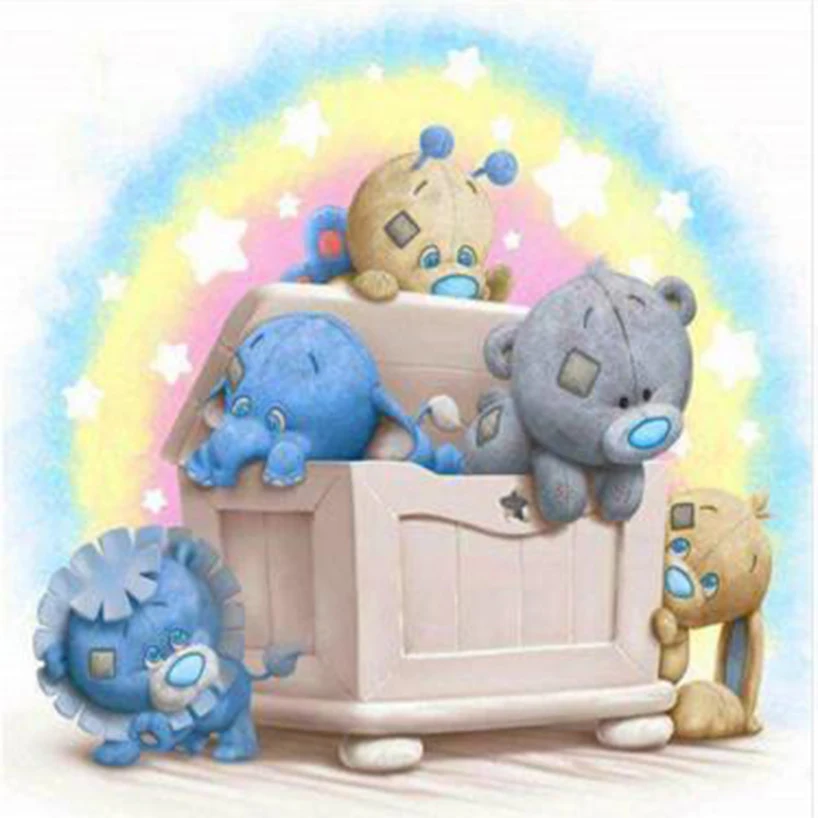 5D алмазная картина Тедди с медведем из горного хрусталя краска вышивка крестиком