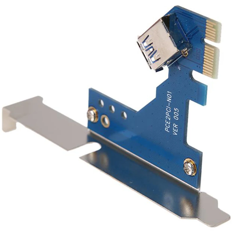 Pci E Express X1 к двойной Riser расширение адаптера карты с 1 м Usb3.0 кабель для
