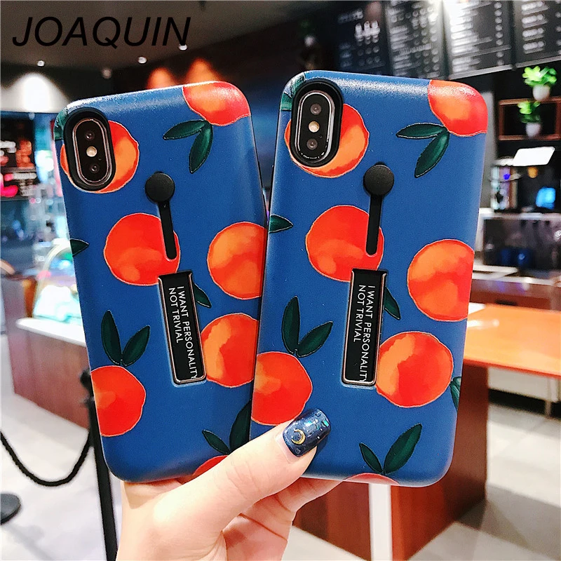 ТПУ чехол для телефона с фруктами мандарин iphone X 7 plus Мягкий силиконовый со