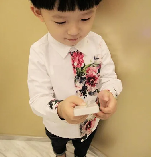 Осенняя белая блузка для маленьких девочек топ мальчиков одежда из хлопка