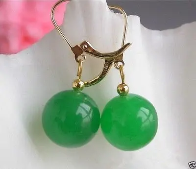 Лидер продаж! Новые модные серьги с зелеными бусинами AAA + Естественный идеально