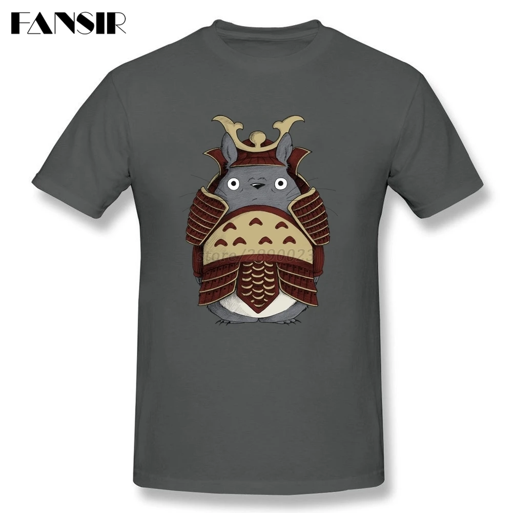 Футболка Totoro Warrior Japanese Anime Мужская забавная футболка 100% хлопок с коротким рукавом