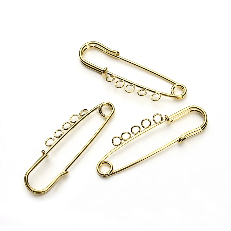 10 шт./лот золотой цвет 50/60 мм Длина хиджаба безопасные булавки брошь модные