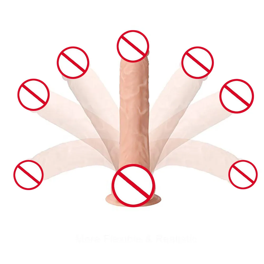 Массажный фаллоимитатор с присоской для мастурбации массажер реалистичный