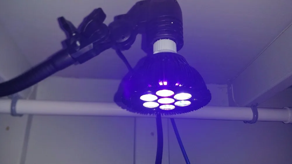 Светодиодная лампа e27 7 Вт полный спектр для коралловых рифов нано резервуар