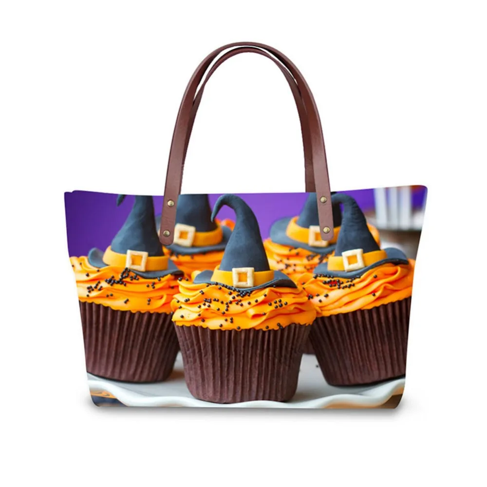 Дамская сумочка с кондитерским принтом торта женские сумки милым рисунком нот